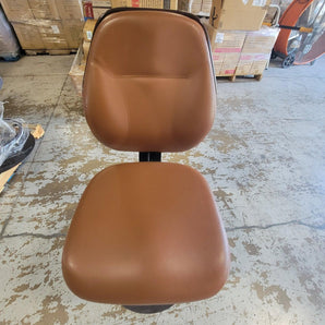 4 Brown Leather Chairs - REMEX Liquidation